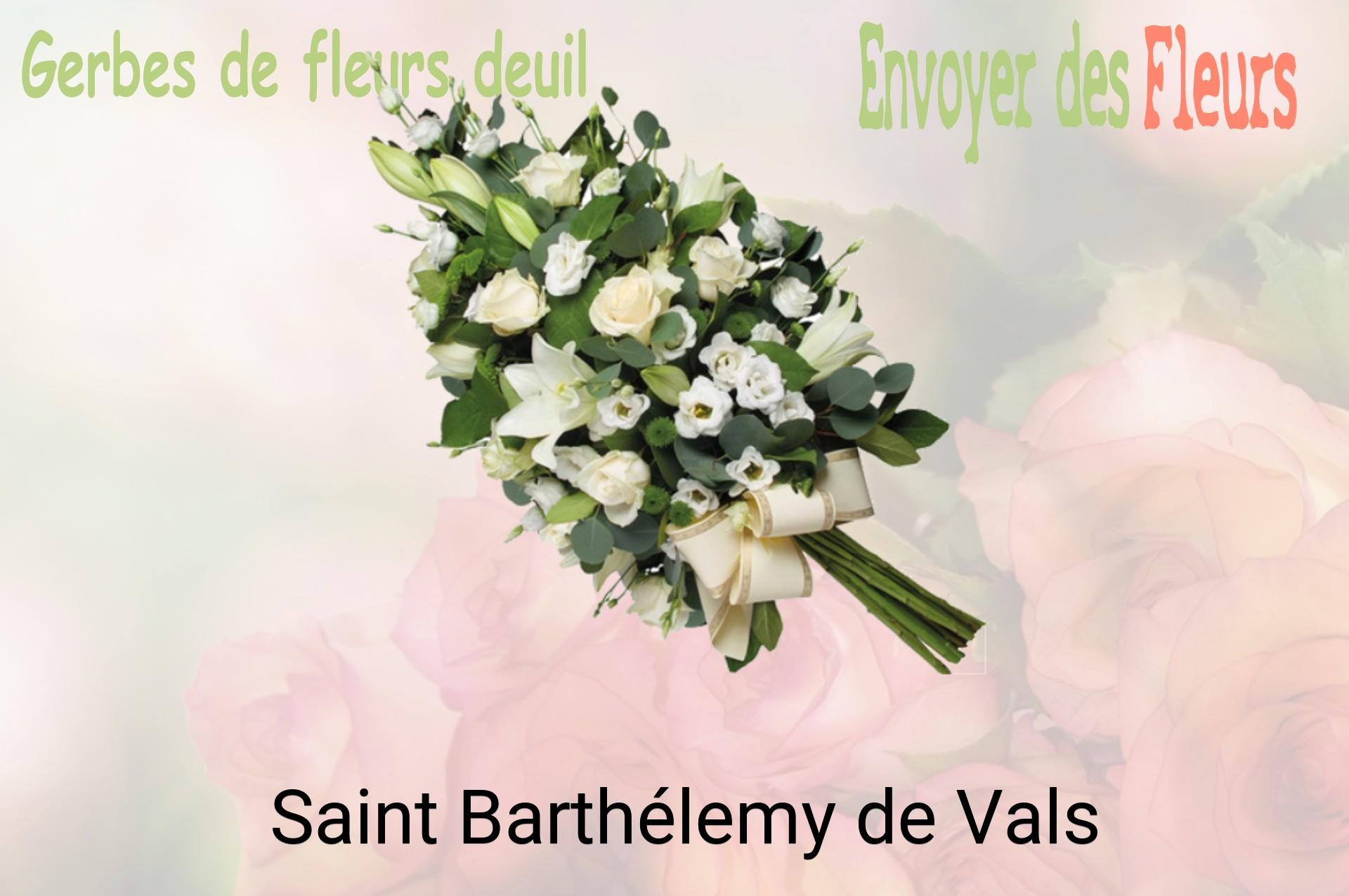 Gerbe de fleurs de deuil livrée à Saint-Barthélemy-de-Vals